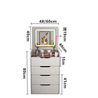 Tocador De Lujo Con Espejo Y Luz Incorporada Y Taburete    2