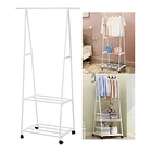 Perchero Pie Con Ruedas 2 Estantes Organizador   160x55   2