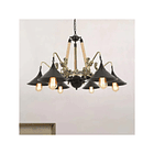 Candelabro Retro Industrial - Lámpara Colgante 6 Focos Negro SKU: CS 3