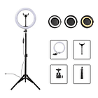 Iluminador portátil Ring Light de 10 pulgadas, 26 cm y trípode de 2 m SKU: NL  1
