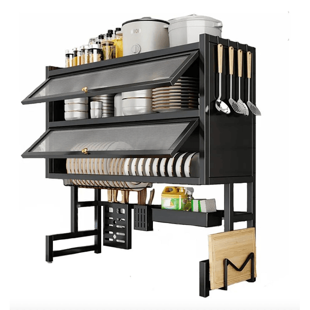 Escurridor Platos Fregadero Gabinete Multifuncion Negro 85xm  CN  1