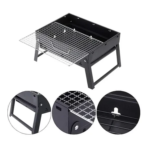 Parrilla Portátil 35x27x20 Brasero De Mesa Plegable Outdoor   