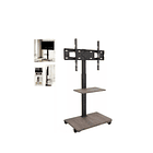 Soporte Tv Rack Movil Con Ruedas 32 A 75 Base Pedestal Stand  NEGRO  CN  1