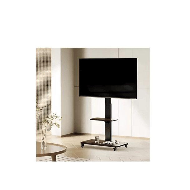 Soporte Tv Rack Movil Con Ruedas 32 A 75 Base Pedestal Stand  NEGRO  CN  3