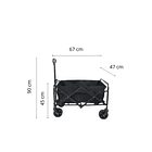 Carrito Plegable Organizador Camping Verano Carga Pequeño Color negro TN 2