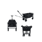 Carrito Plegable Organizador Camping Verano Carga Pequeño Color negro TN 4