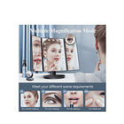 Espejo de maquillaje led recargable de tres caras SKU: MT  4