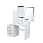 Tocador con Espejo Silla de Madera Ideal para Recamaras Blanco NL Cod 9150 1