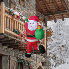 Inflable De Navidad De 120cm Muñeco Papa Noel Escalando  LC CODG344 4