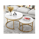 Mesa De Centro Auxiliar Doble Melamina 70x50cm 34x40cm   1