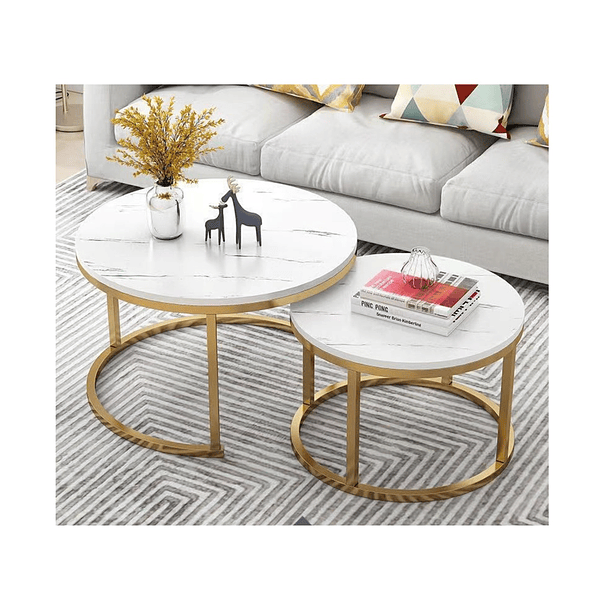 Mesa De Centro Auxiliar Doble Melamina 70x50cm 34x40cm   1