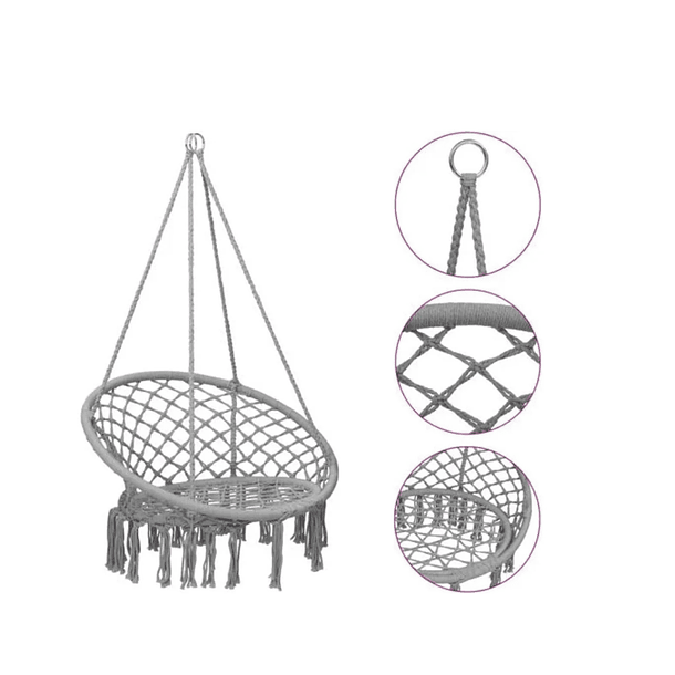 Silla Hamaca Colgante Jardín Terraza Columpio Tejido TC  2