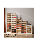 Organizador De Zapatos Con 2 Puertas 6niveles Transparentes  LC COD231726 3