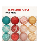 Set De Esferas Navideñas De 15cm (3p) - Diseños En Espiral  LC CODJPQ338 5