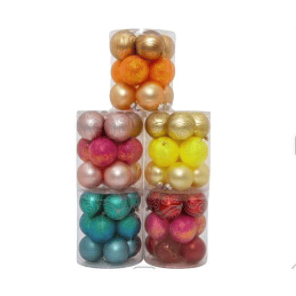 Esferas Navideñas De 10cm (12 P) Colores Vibrantes Y De Lujo  LC CODJPQ332 8