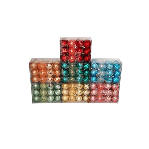 Esferas Navideñas De 6cm-surtido De Colores Y Texturas (24p)  LC CODJPQ321