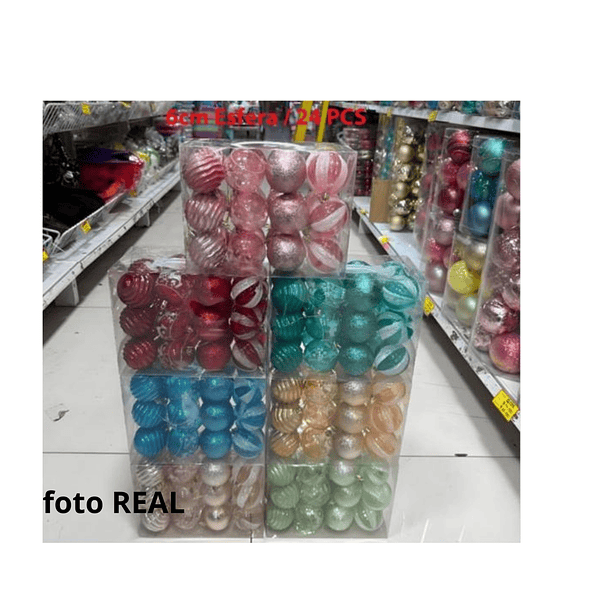Esferas Navideñas De 6cm-surtido De Colores Y Texturas (24p)  LC CODJPQ321 3