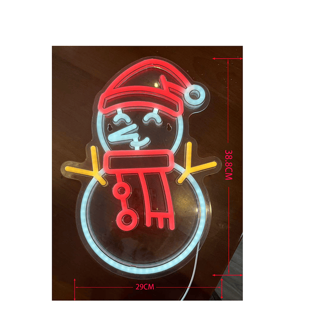 Letrero Luminoso De Navidad Led Muñeco De Nieve (29x38.8cm)  LC CODL755 2