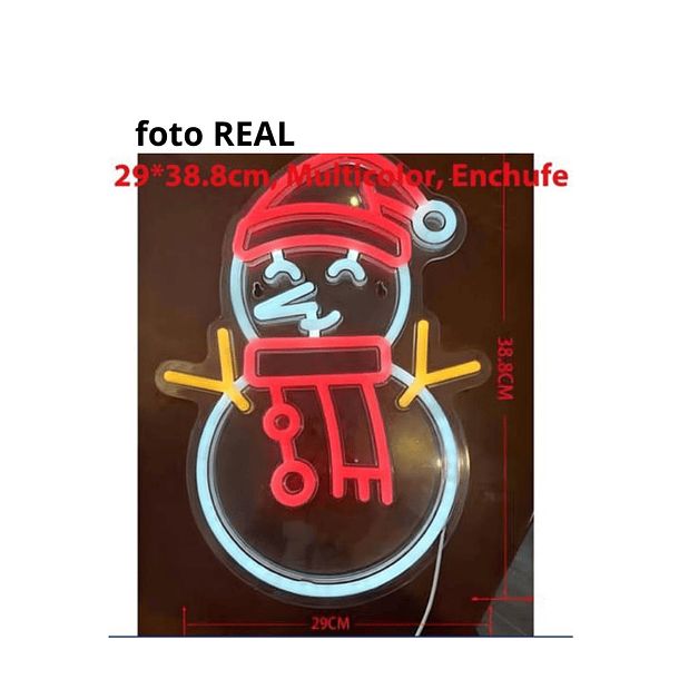 Letrero Luminoso De Navidad Led Muñeco De Nieve (29x38.8cm)  LC CODL755 4