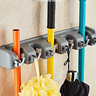 Colgador De Escobas Y Utiles De Aseo Con Ganchos Organizador  NL  0002  2