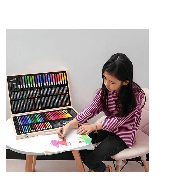 Set de Arte  Dibujo Y Pintura, Lápices Y Accesorios 180 Piezas codigo 12864 SKU: 5310  3