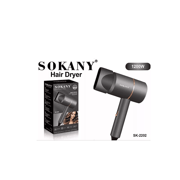 Secador De Pelo Cabello Portatil 1200w Sokany  TN 1