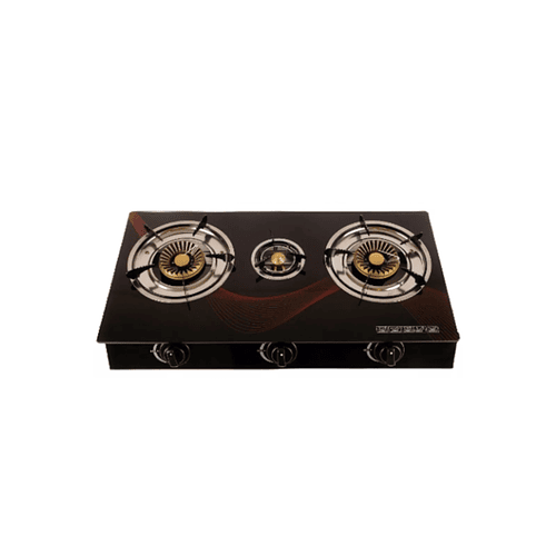 Cocinilla Encimera A Gas De Vidrio Templado 3 Platos  DN 