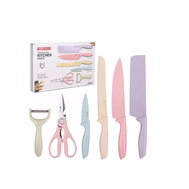 Juego Set De Cuchillos 6 Piezas Cocina Hogar 4