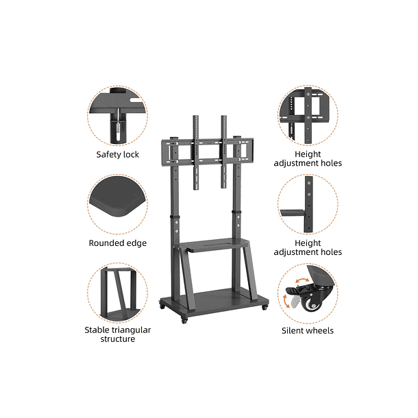 Rack Soporte Con Ruedas Stand De Tv Móvil 32 A 70 1700  NL  8056 4