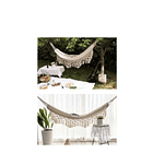 Hamaca Con Borlas Para Exteriores  BEIGE 150x200cm CF  4