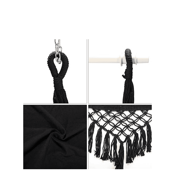 Hamaca Sillon Giratoria Ideal Para Jardin   en colores  Beige, Negro, Gris CF  5