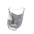 Hamaca Sillon Giratoria Ideal Para Jardin   en colores  Beige, Negro, Gris CF  6