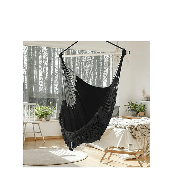 Hamaca Sillon Giratoria Ideal Para Jardin   en colores  Beige, Negro, Gris CF  8