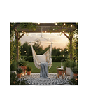 Hamaca Sillon Giratoria Ideal Para Jardin   en colores  Beige, Negro, Gris CF  10