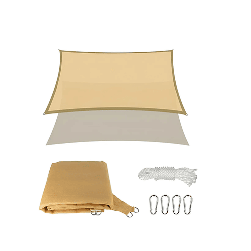 Toldo Malla Sombreadora Cuadrado 3x4 Lona Vela De Verano Beige
