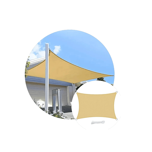 Vela Sombra Toldo Terraza  Lona Rectangular 5x4 CN 