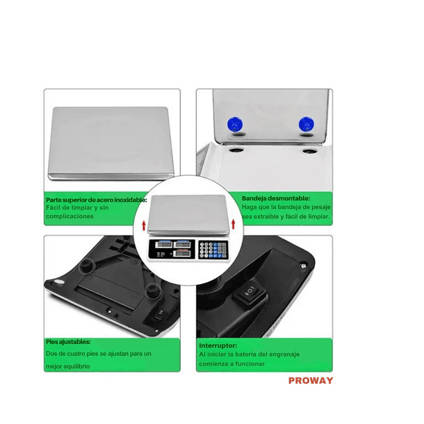 Balanza Pesa Digital 40 Kilos Recargable  Electrónica  TC  2