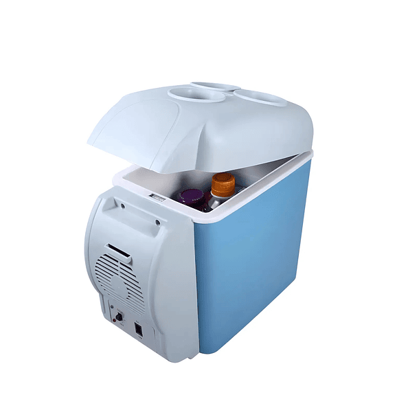 Mini Cooler Refrigerador Portatil Automovil Pervoi 7.5l Color Azul Con Gris TC  3