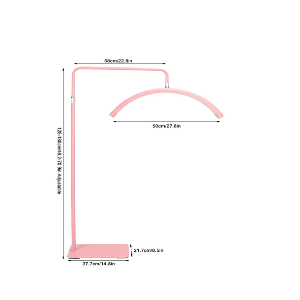 Lampara Led Media Luna Estética Para Pestañas Cejas Hogar CH 9