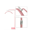 Lampara Led Media Luna Estética Para Pestañas Cejas Hogar CH 11