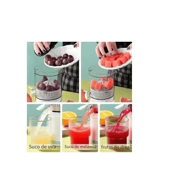  Exprimidor Eléctrico Recargable De Zumo De Fruta, Naranja CH  3