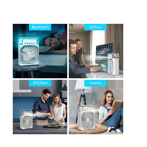 Ventilador de mesa con asa  GAV Humidificador blanco CN  3