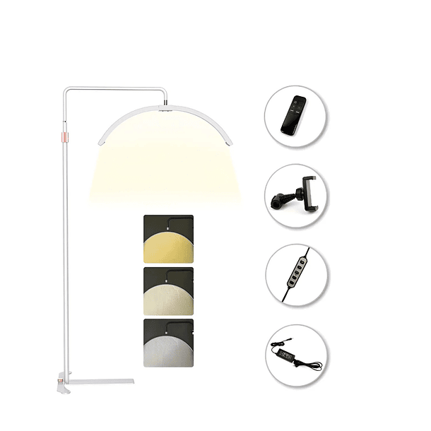 Lampara Led Media Luna Estética Para Pestañas Cejas Hogar CH 12