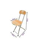 Pack 4 Silla Taburete Simil Madera Plegable 70x34cm Marrón TN  3