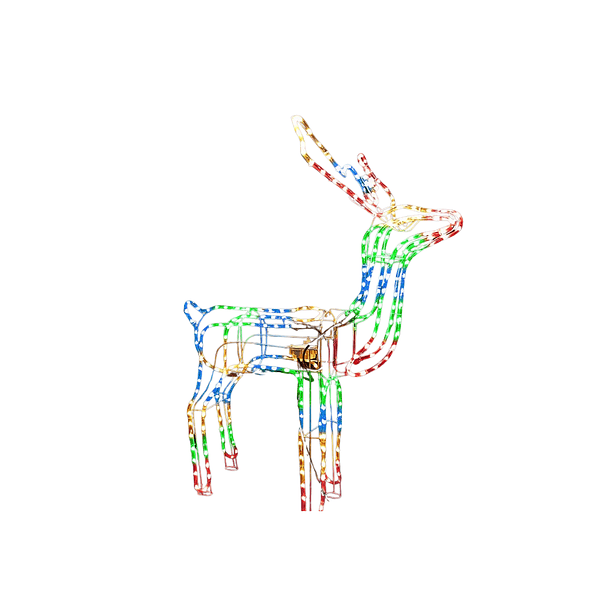 Reno Navideño Solar Led 120cm Navidad Decoración Movimiento NL  1