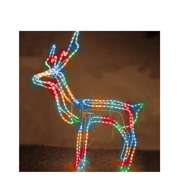 Reno Navideño Solar Led 120cm Navidad Decoración Movimiento NL  3