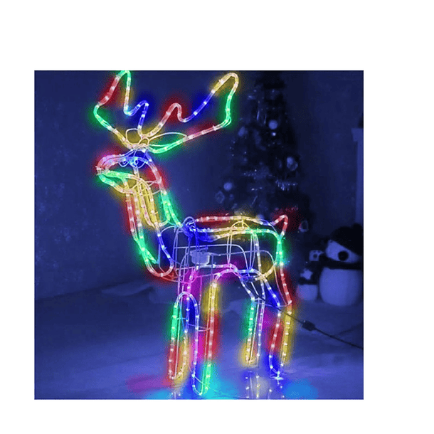 Reno Navideño Solar Led 120cm Navidad Decoración Movimiento NL  4