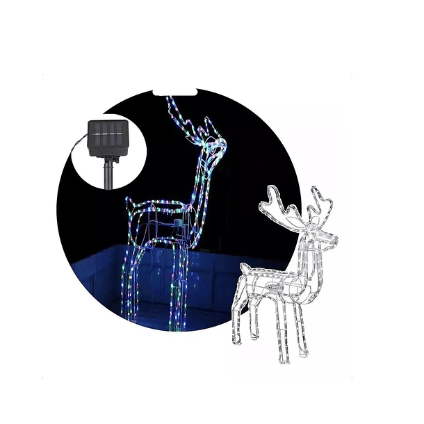 Reno Navideño Solar Led 120cm Navidad Decoración Movimiento NL  5