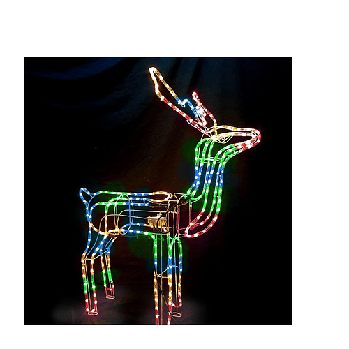 Reno Navideño Solar Led 90cm Navidad Decoración Movimiento TN 