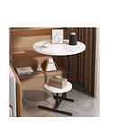 Mesa Auxiliar Dos Niveles Con Efecto Mármol Elegante Moderna TN 36212 8